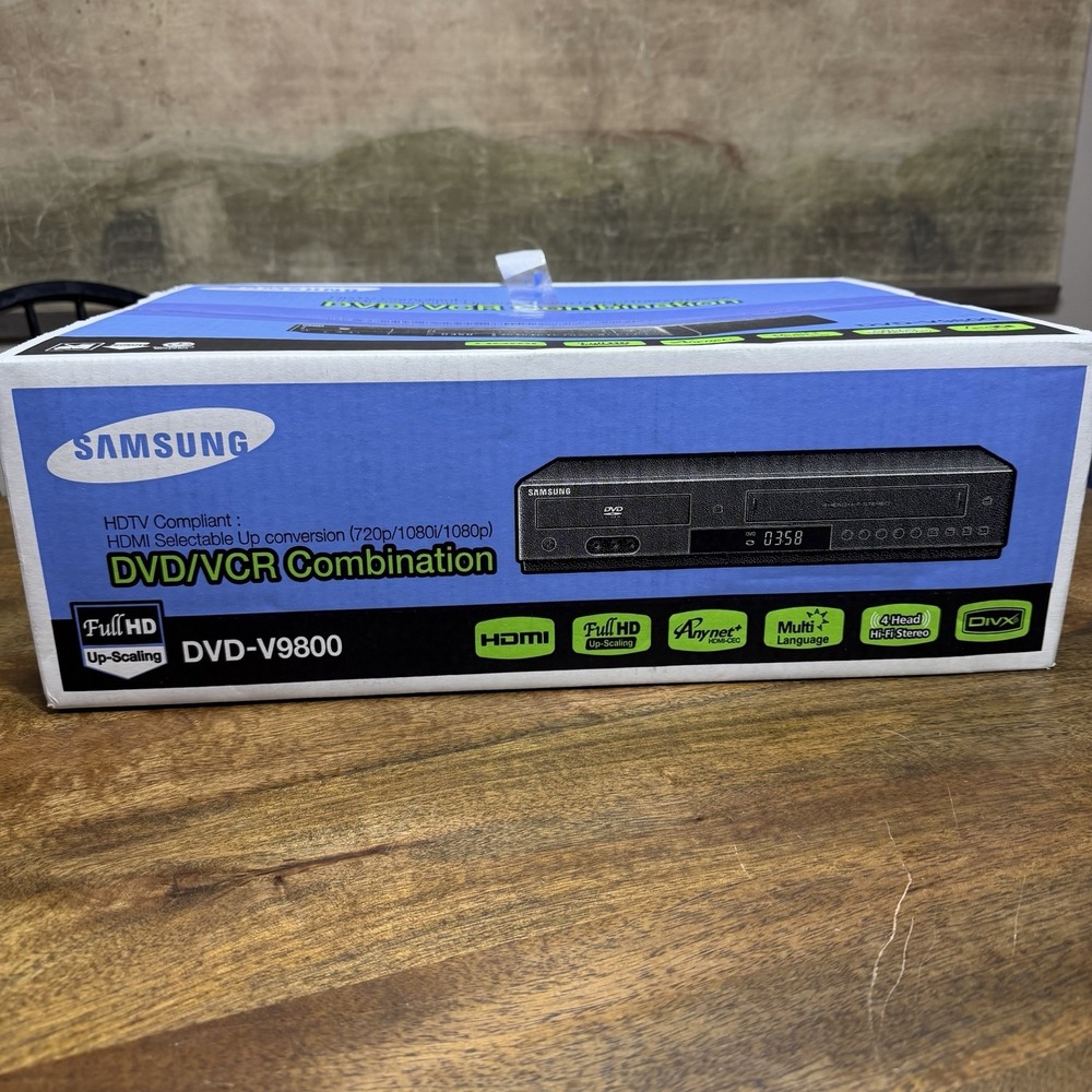 New Sealed - Samsung DVD-V9800 DVD VCR Combination Player Full HD HDMI